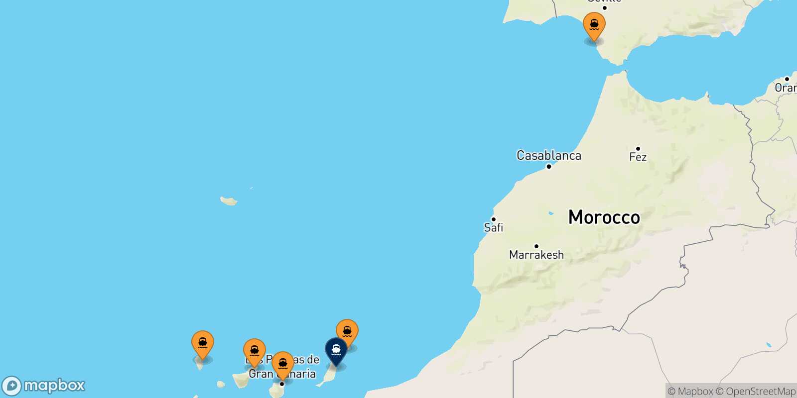 Carte des ports  Puerto Del Rosario (Fuerteventura)