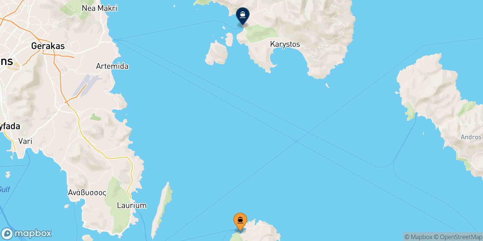 Carte des traverséesKea Marmari