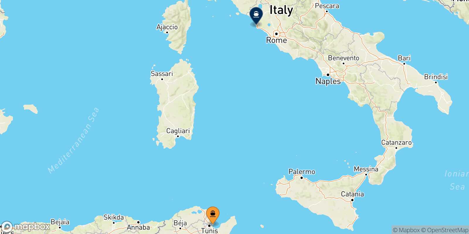 Carte des ports  Civitavecchia