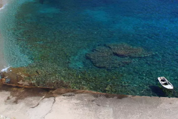 Panorama à Folegandros dans les Cyclades en Grèce