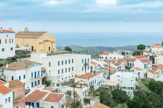 Petite ville de Kea dans les Cyclades en Grèce