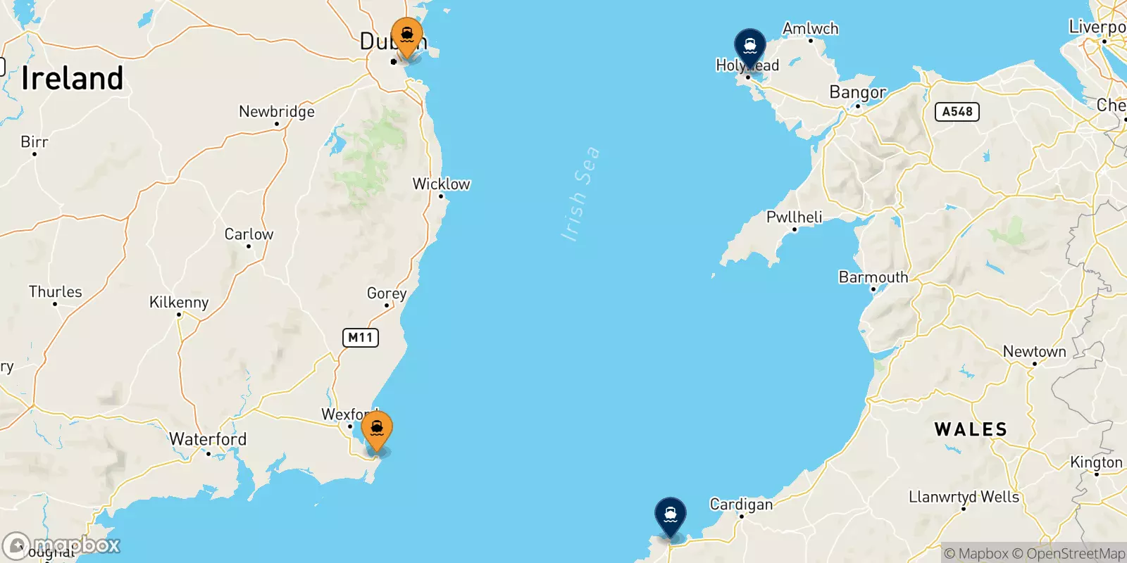 Ferry de Irlande pour le Royaume-uni