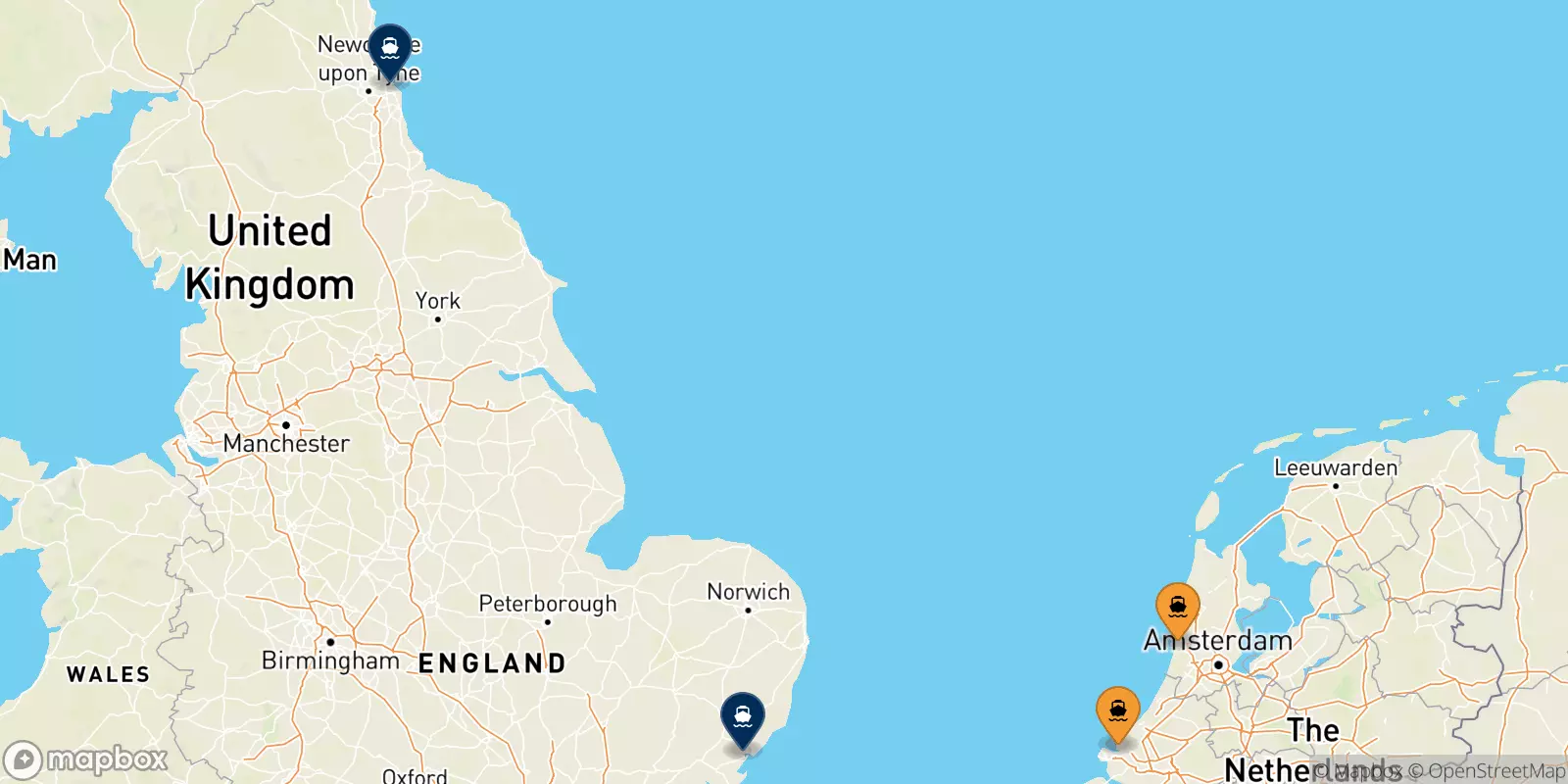 Ferry des Pays-bas pour le Royaume-uni