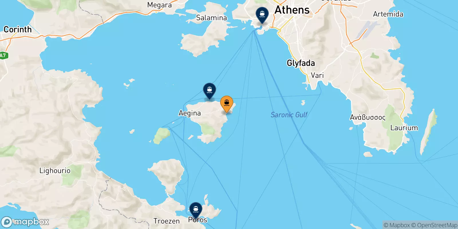 Ferry de Agia Marina (Égine) pour la Grèce