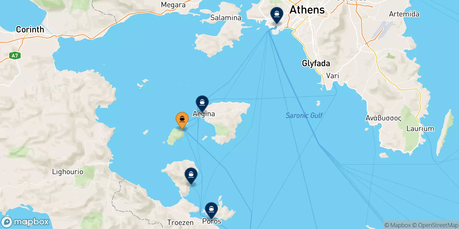 Ferry de Agistri pour la Grèce