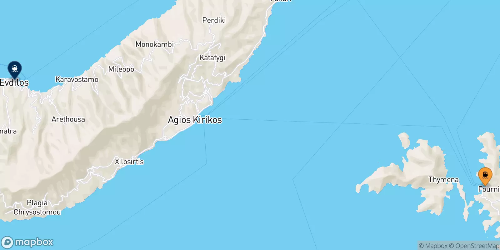 Ferry de Fourni pour Agios Kirikos (Ikaria)