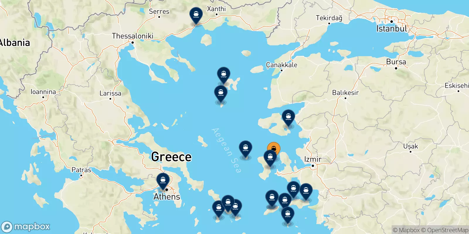 Ferry de Inousses pour la Grèce