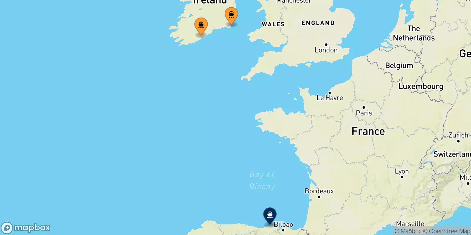 Ferry de Irlande pour Santander