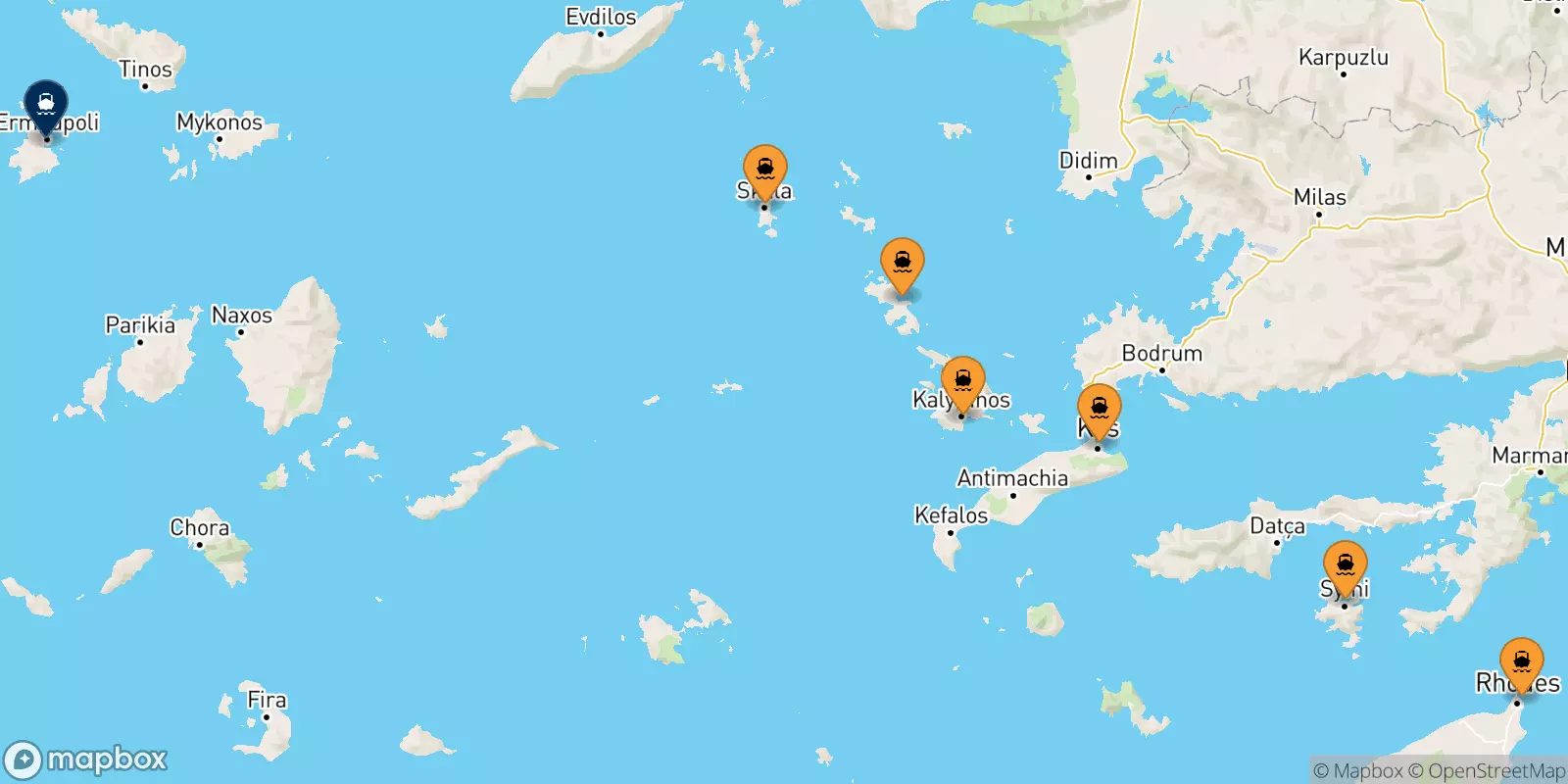 Ferry de Îles Du Dodécanèse pour Syros