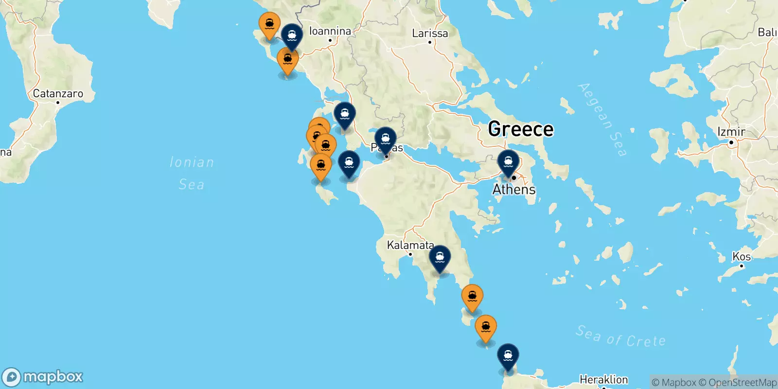 Ferry de Îles Ioniennes pour la Grèce