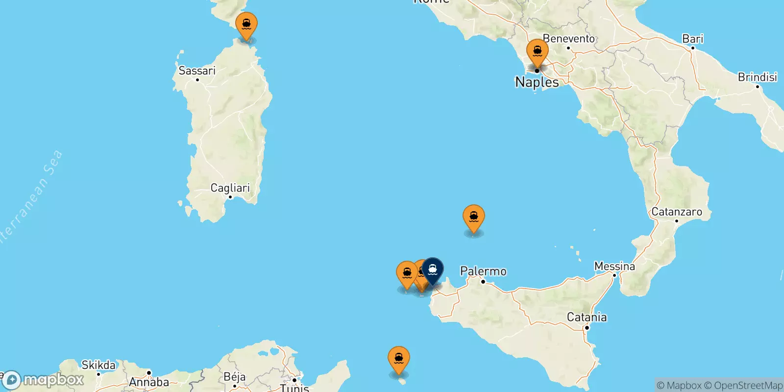 Ferry de l'Italie pour Trapani