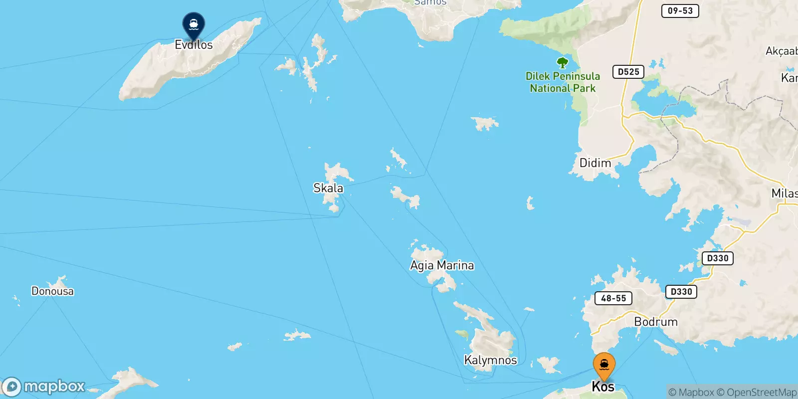 Ferry de Kos pour Agios Kirikos (Ikaria)