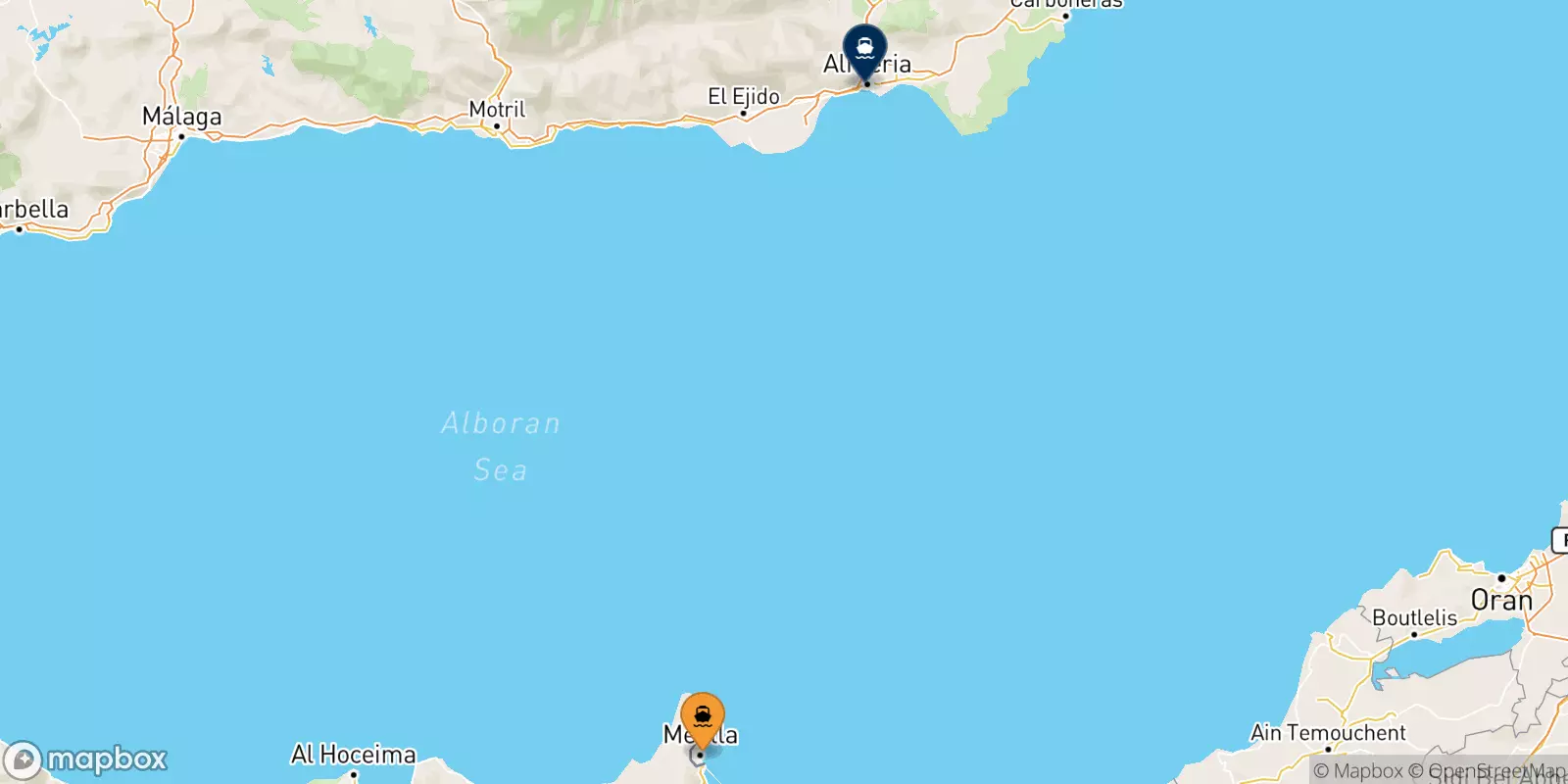 Ferry de l'Espagne pour Almería