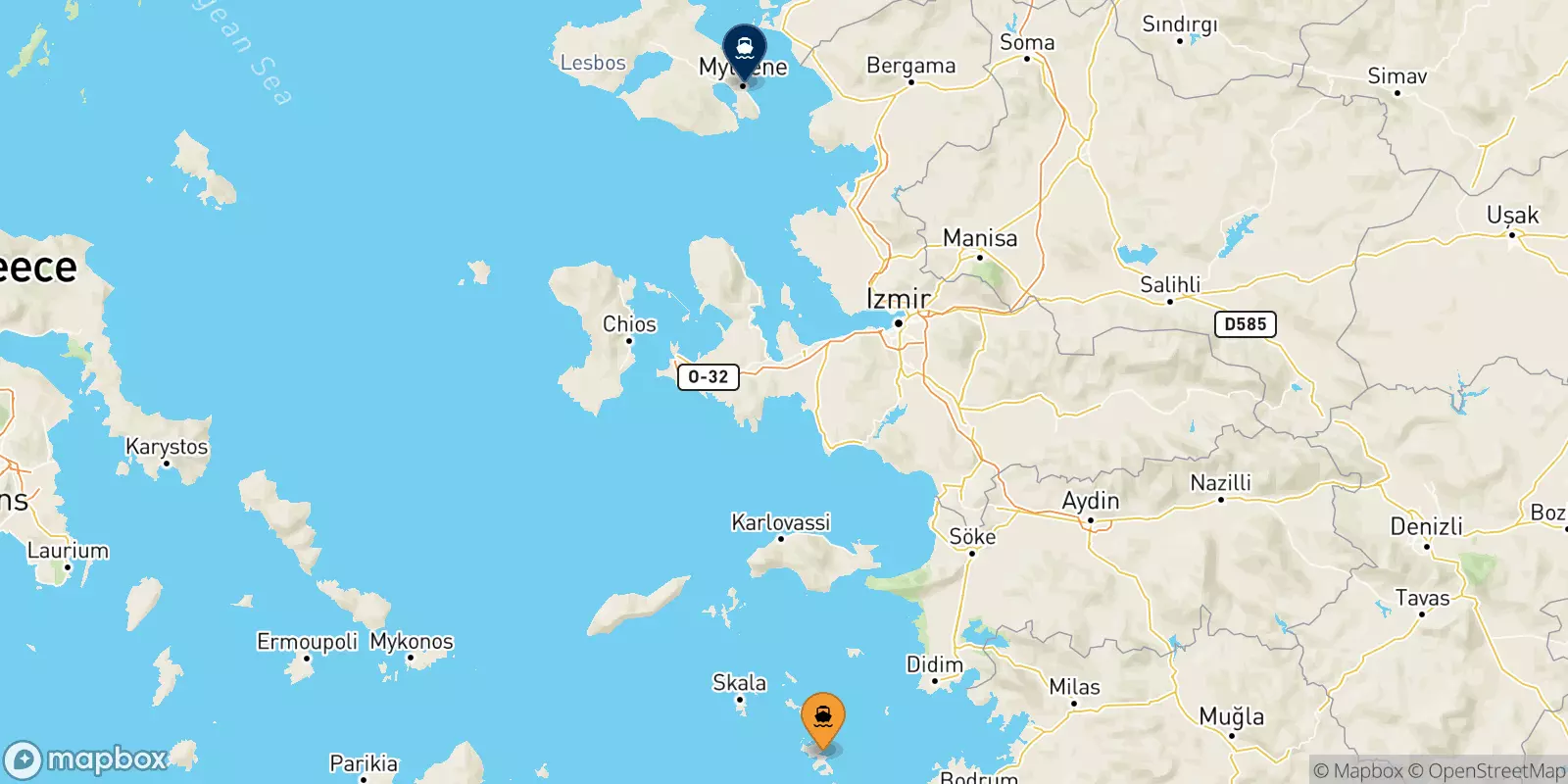 Ferry de Leros pour Mytilène (Lesvos)