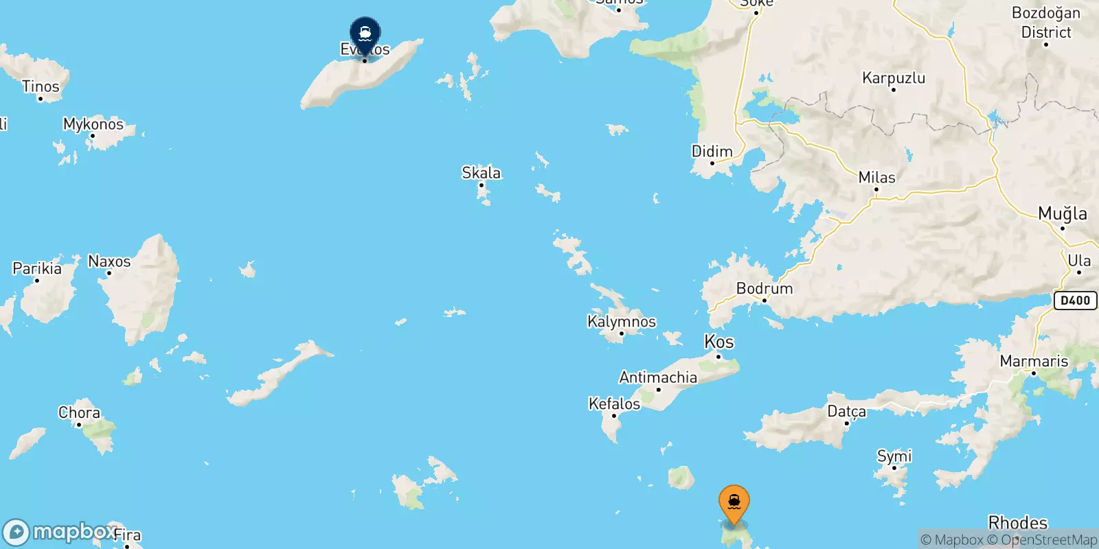 Ferry de Tilos pour Agios Kirikos (Ikaria)