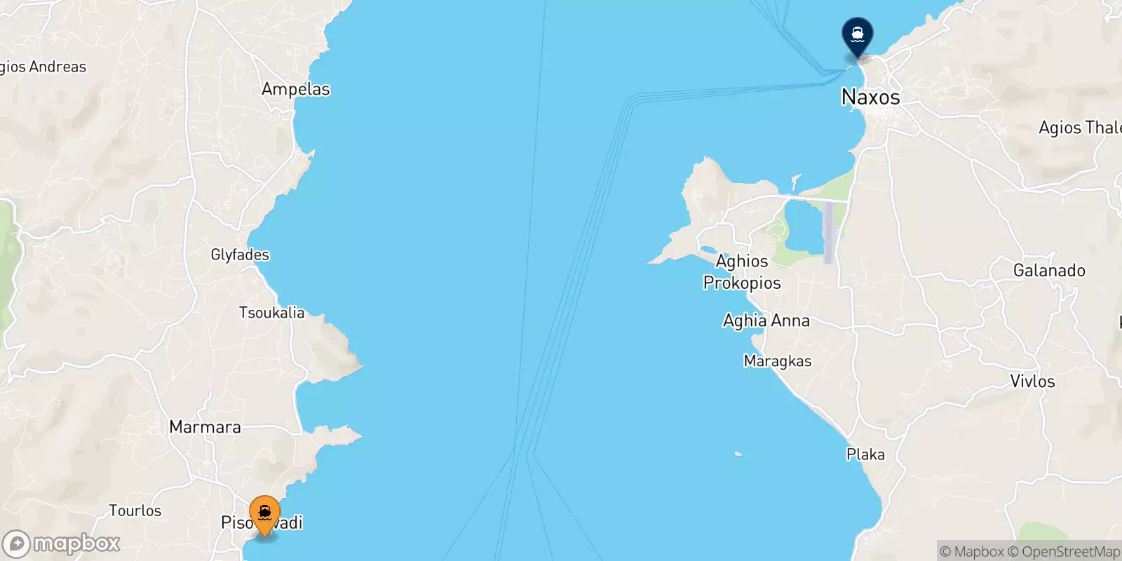 Ferry de Piso Livadi (Paros) pour la Grèce