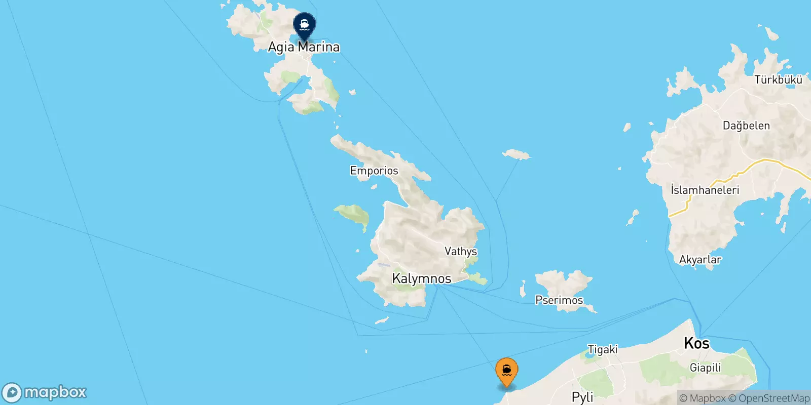 Ferry de Mastihari (Kos) pour Agia Marina (Leros)