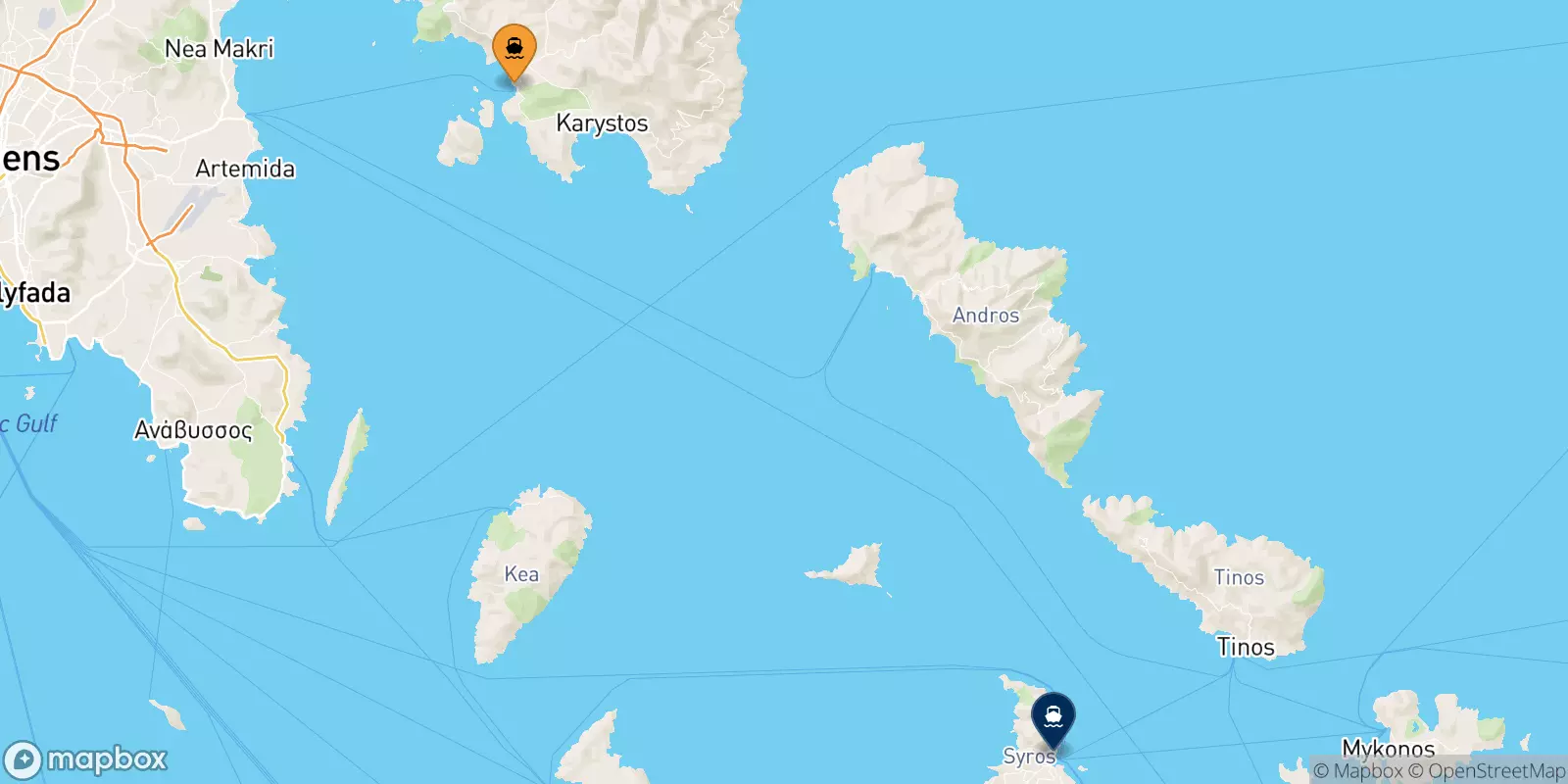 Ferry de Karystos pour Syros