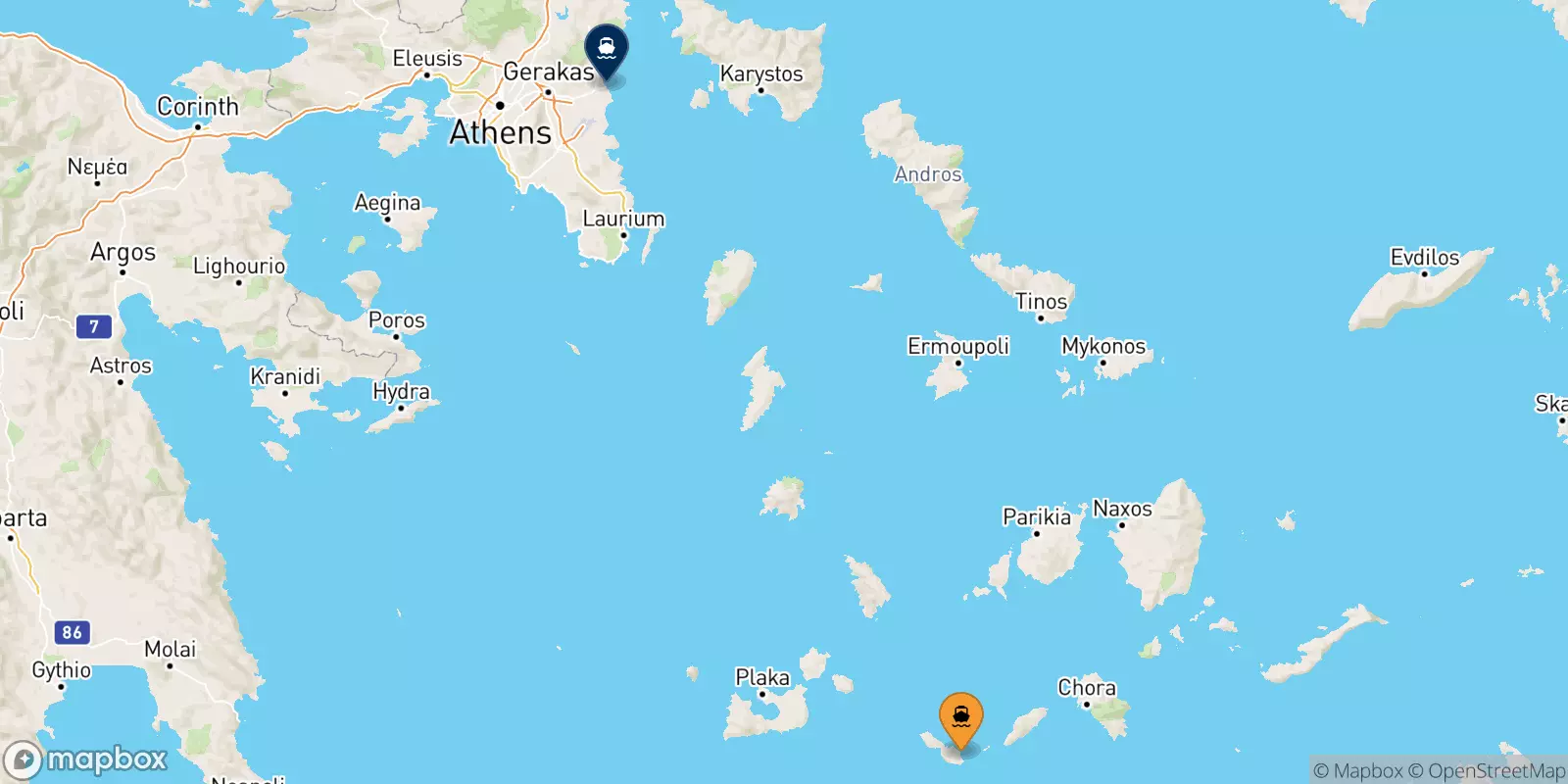 Ferry de Folegandros pour Rafina