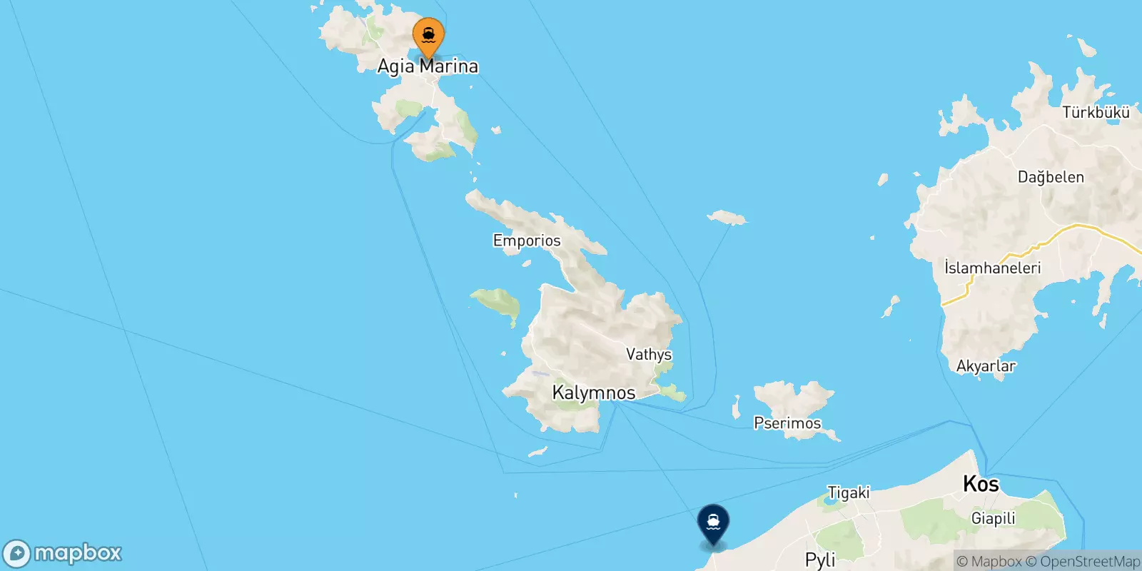 Ferry de Agia Marina (Leros) pour Mastihari (Kos)