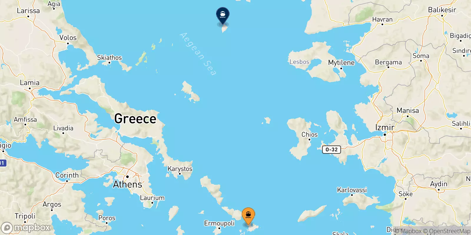 Ferry de Mykonos pour Agios Efstratios