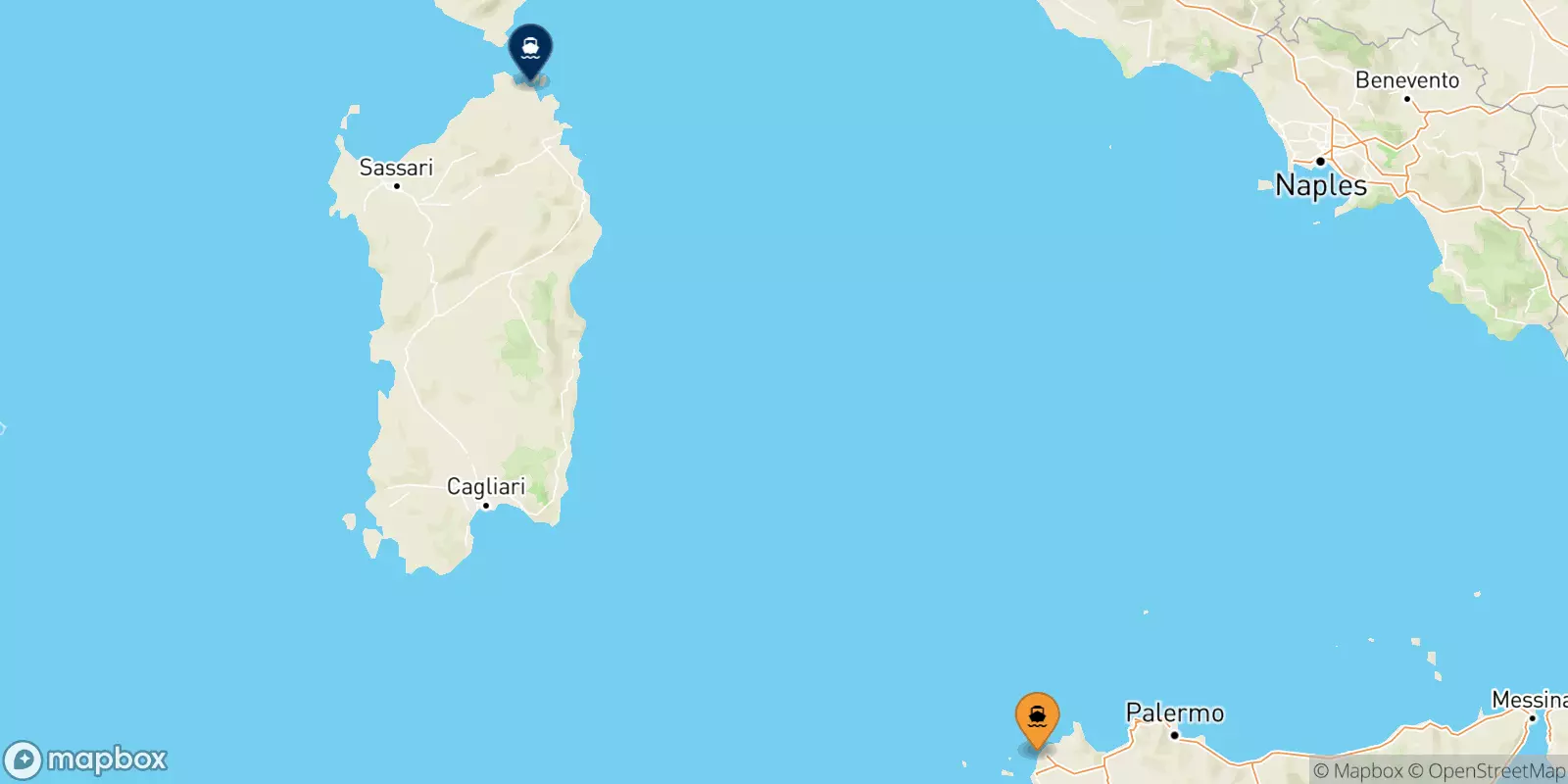 Ferry de Trapani pour Golfo Aranci