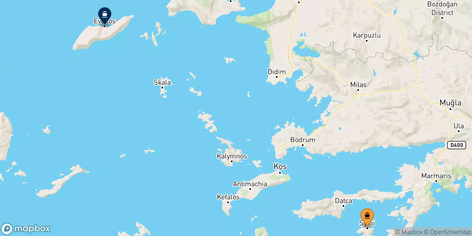 Ferry de Symi pour Agios Kirikos (Ikaria)