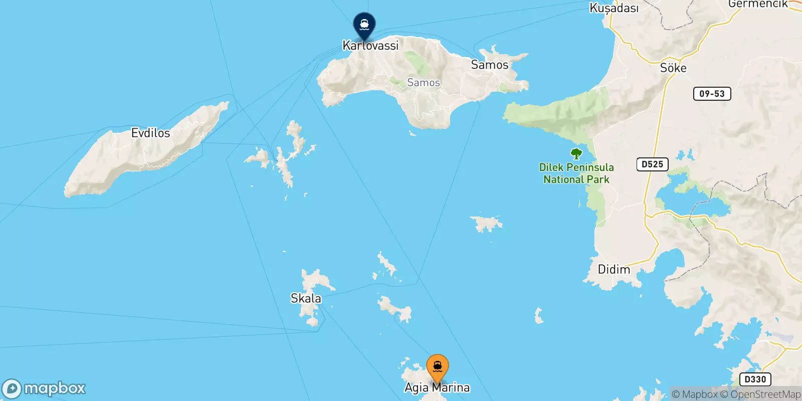 Ferry de Agia Marina (Leros) pour les Îles Égéennes