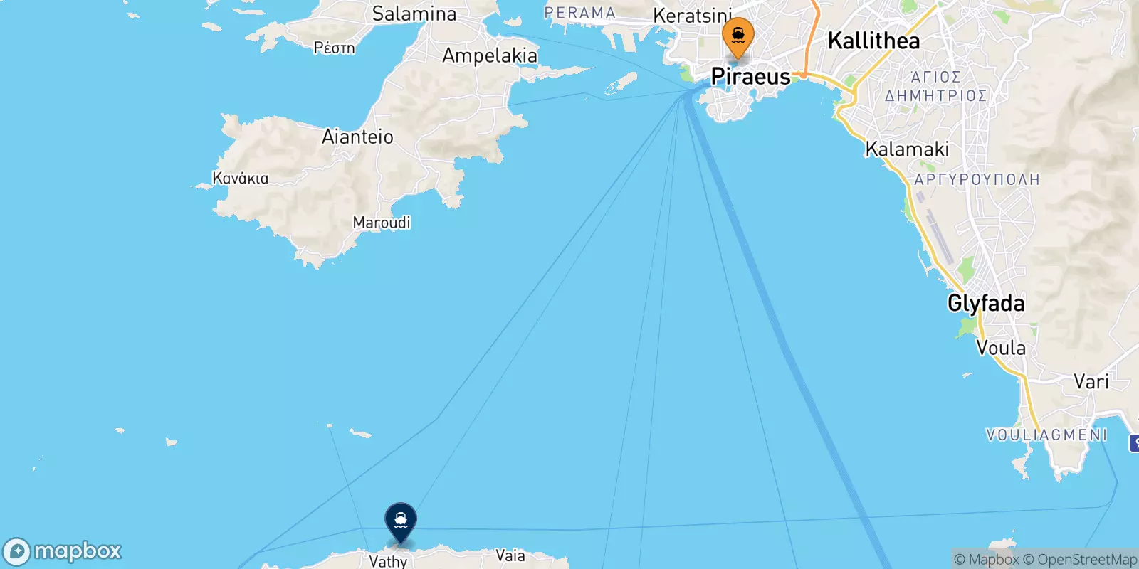 Ferry de Le Pirée pour Souvala (Aegina)