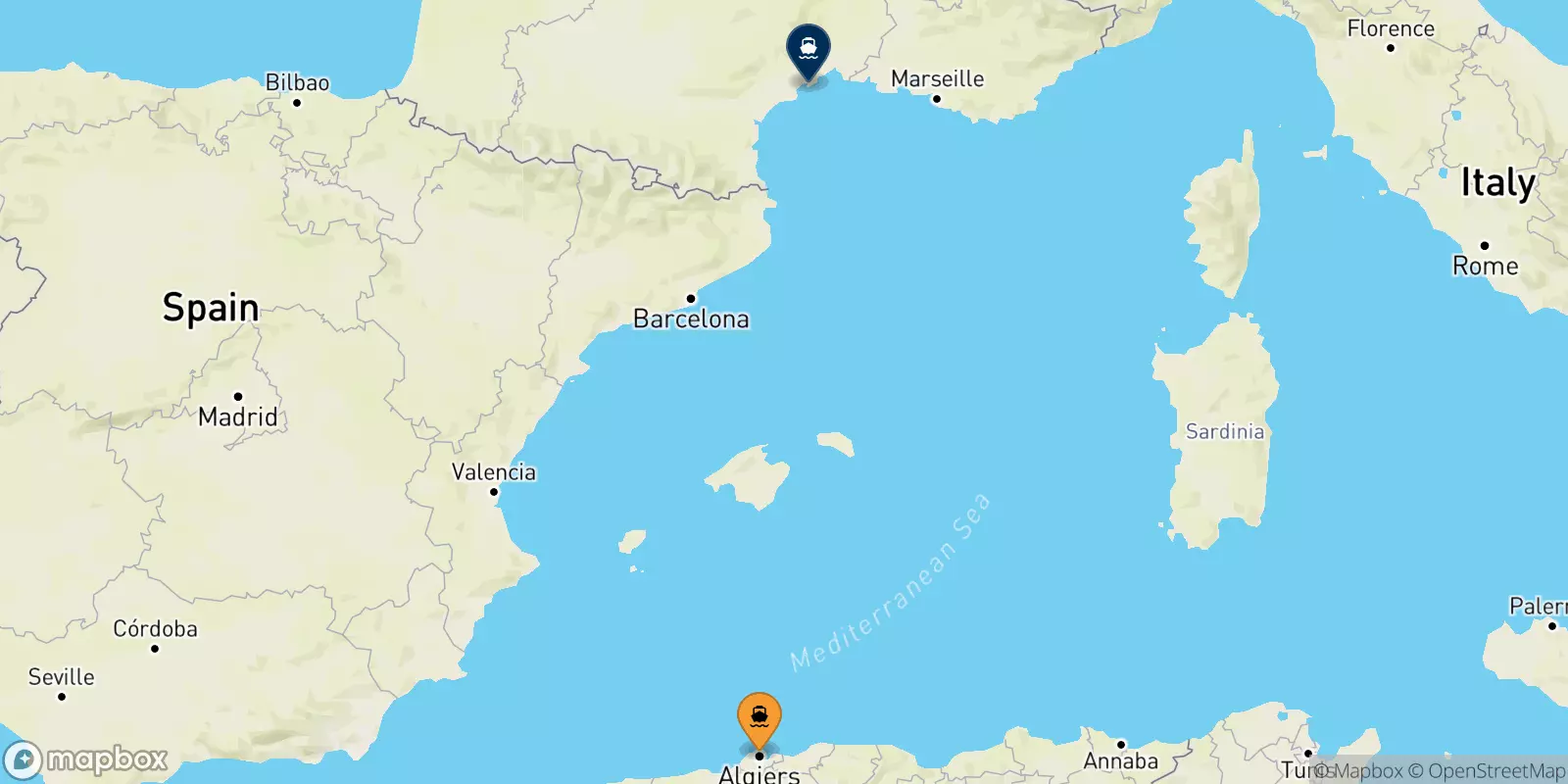 Ferry de Alger pour la France