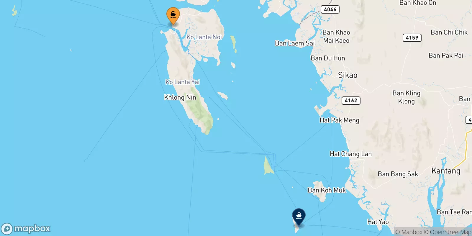 Ferry de Koh Lanta (Saladan Pier) pour Koh Kradan Beach