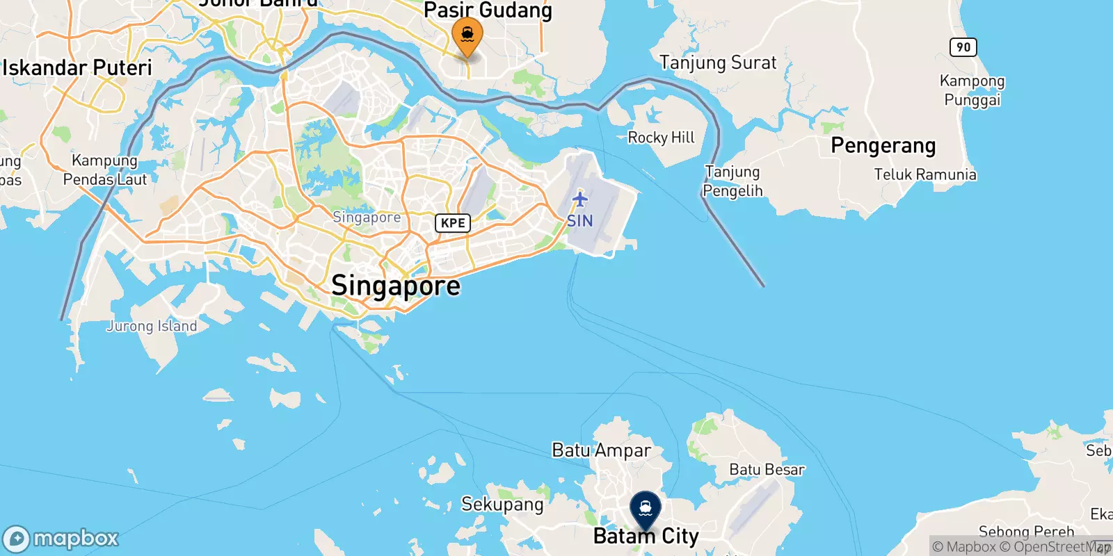 Ferry de Pasir Gudang per il Batam