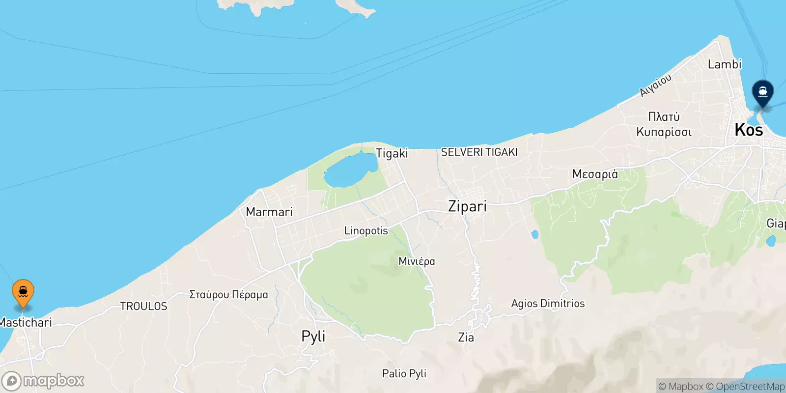 Ferry de Pserimos pour Kos