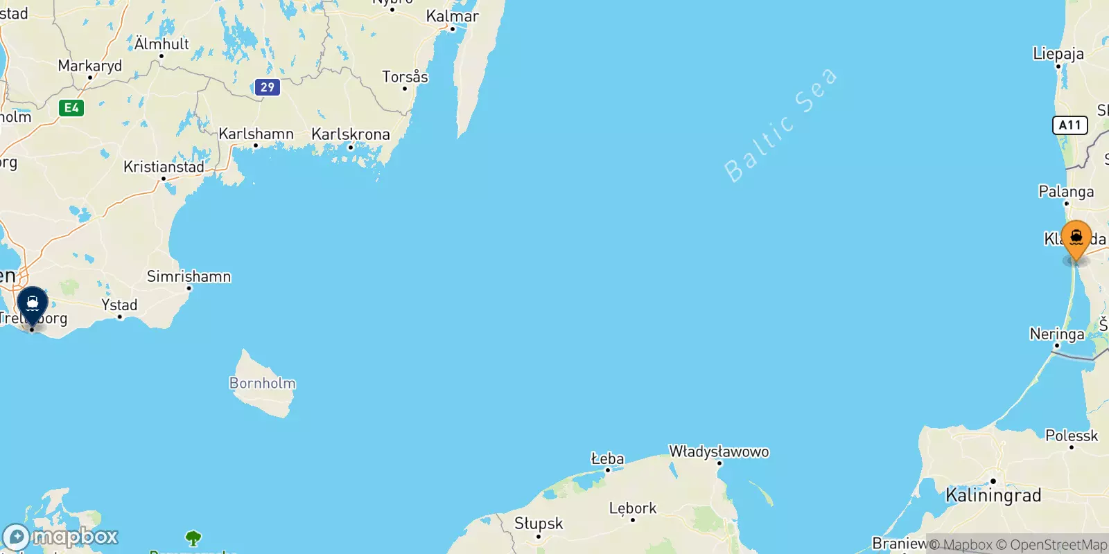 Ferry de Klaipėda pour Trelleborg