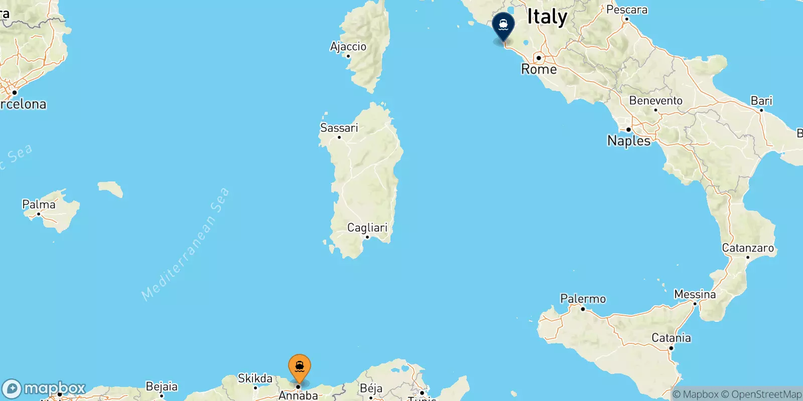 Ferry de Annaba pour Civitavecchia