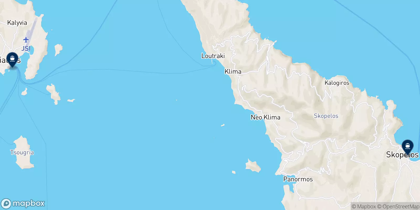 Ferry de Platanias (Skiathos) pour les Îles Sporades