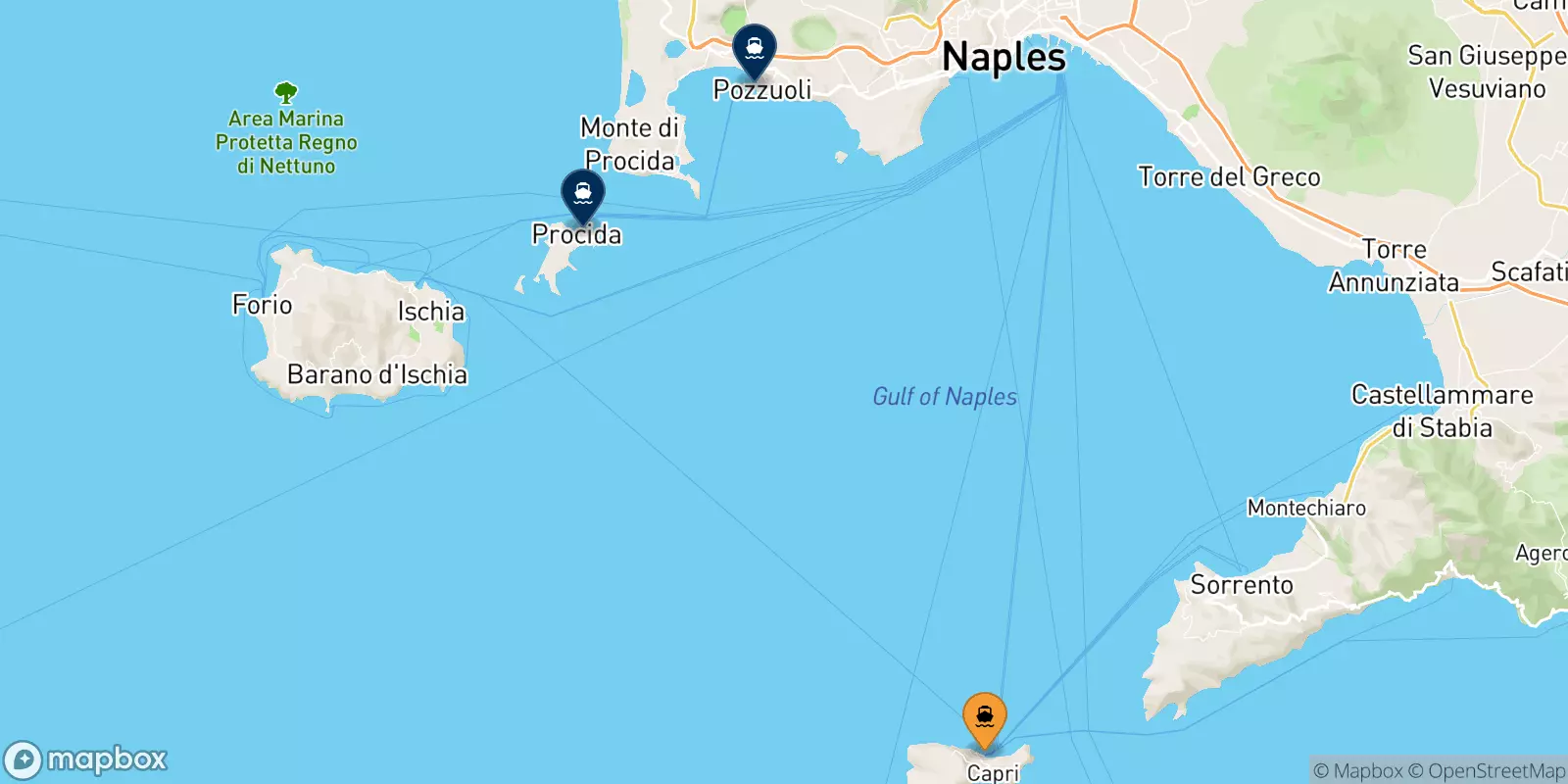 Ferry de Capri pour le Golf De Naples