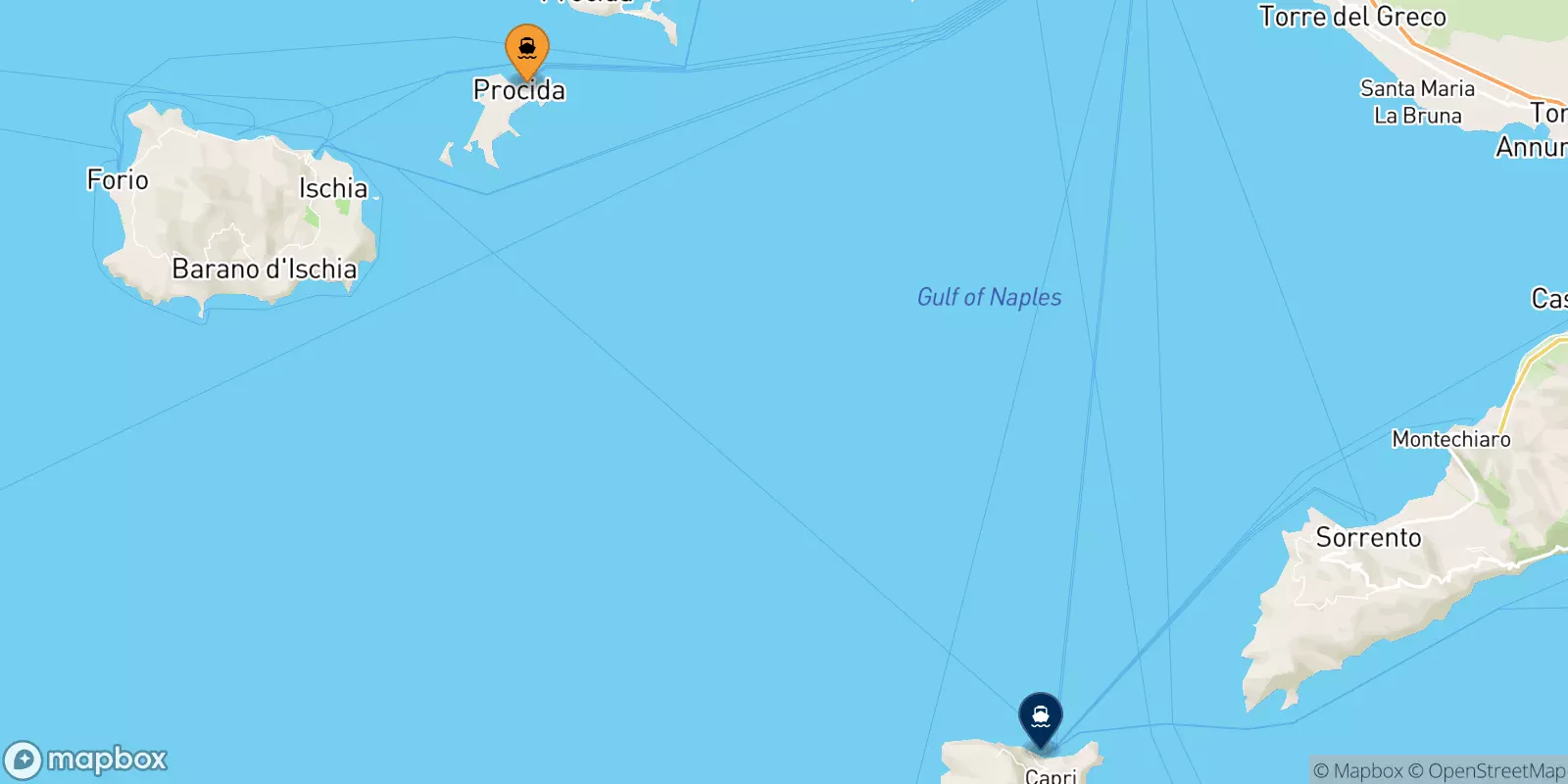 Ferry de Procida pour Capri