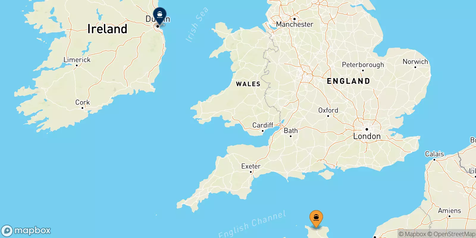 Ferry de la France pour Dublin